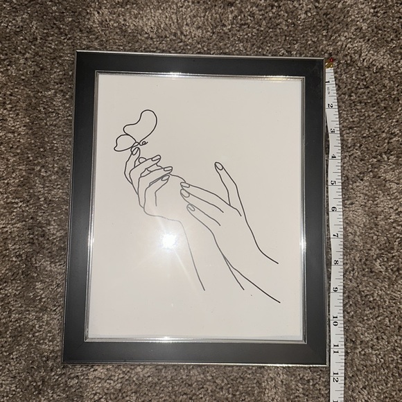 FRAMED BUTTERFLY HAND PRINT WALL ART - Picture 2 of 3